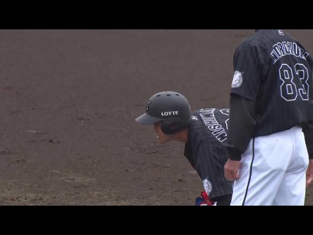 【ファーム】マリーンズ・西巻がレフト前に先制のタイムリーヒット!! 2021/5/7 E-M(ファーム)