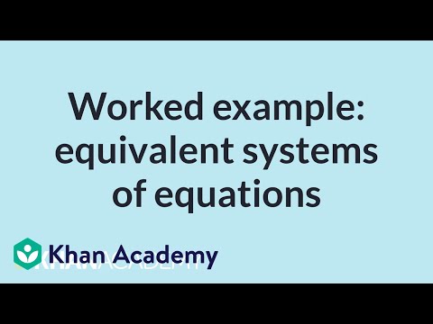 Equivalent systems of equations