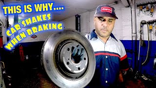 The reason why car shakes when Braking