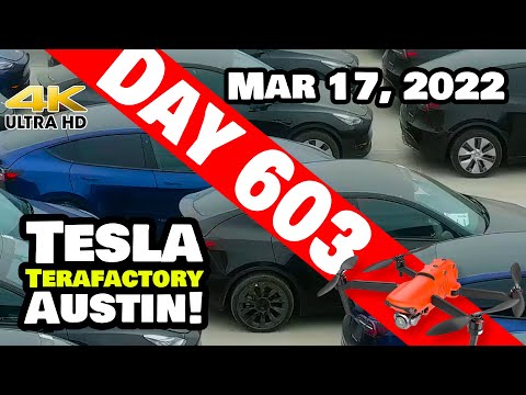 CLOSER LOOK AT MODEL Ys AT GIGA TEXAS! - Tesla Gigafactory Austin 4K  Day 603- 3/17/22 - Tesla Texas
