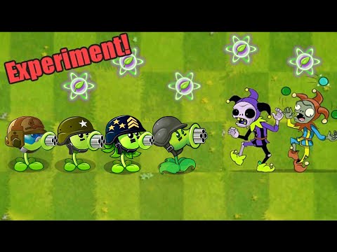 PvZ 2 Challenge - Mega Gatling Pea & All Peashooters Vs Jester Zombie - Who Will Win?