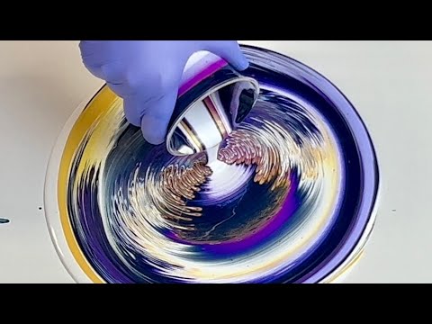 Electric Violet Stuns! - Wrecking A Galaxy Pour Using TLP Pigments - Acrylic Pour