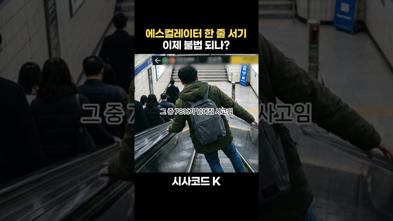 에스컬레이터 한 줄 서기, 이제 불법 되나?