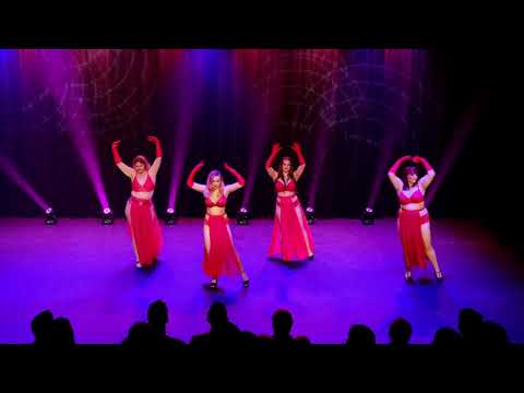 Beginner Bump Grind Shimmy students perform Shivas Regal - The Bombshell Burlesque Academy