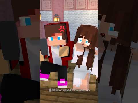 8 - Ghost JJ's sister Plays Minecraft 😡 - JJ MAIZEN Minecraft Animation #shorts