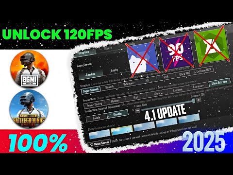 4.1 Update | How To Unlock 120 FPS In BGMI & PUBG MOBILE 2025 | BGMI 120 FPS Config File Download
