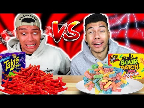 SCHARFES ESSEN VS SAURES ESSEN CHALLENGE !!! | Kelvin und Marvin