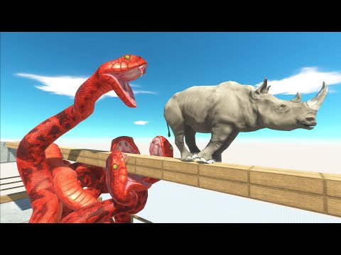 Run Above Titanoboa to the Food - Animal Revolt Battle Simulator
