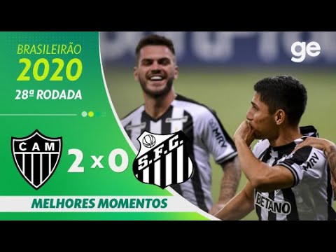 Gols e lances de Atlético Mineiro x Santos