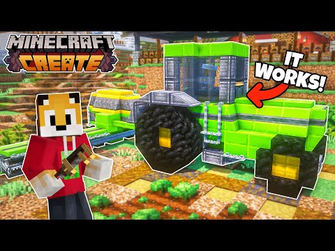 OMG! I built a working TRACTOR in Minecraft?!
