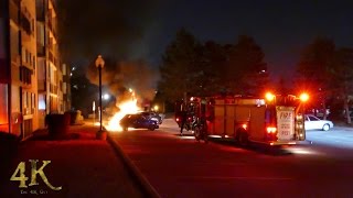 Mississauga: Well involved car fire in residential parking lot 2-27-2017