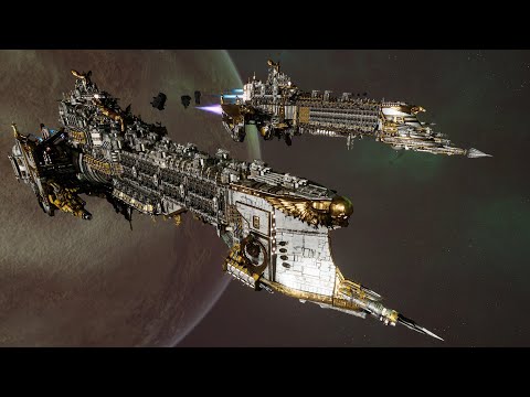 Imperial Navy vs Craftworld Aeldari - Skalgrim Mod - Massive Battle - Battlefleet Gothic Armada 2