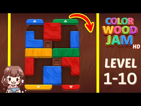 Color Wood Jam Level 1-10 Solution Walkthrough - YouTube