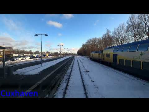 Führerstandsmitfahrt/Cabview Cuxhaven nach Bremerhaven Hbf BR554 RB33