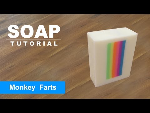 Monkey Farts v4, Melt and Pour Soap, Rainbow Colors ( Contest Giveaway )