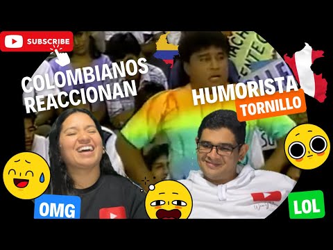 Colombianos 🇨🇴 reaccionan a Humorista Peruano 🇵🇪 | Tornillo | muy bueno | mucha risa | #reaccion