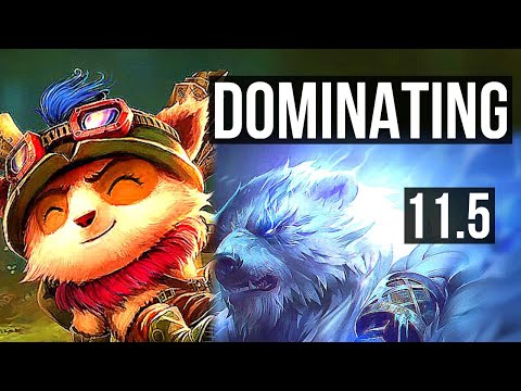 TEEMO vs VOLIBEAR (TOP) | 3.1M mastery, 1500+ games, Dominating | NA Diamond | v11.5
