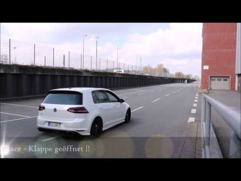 VW Golf 7 R Exhaust Sound 89mm 3,5" Customervideo Klappenauspuff Sportauspuff Bull-X EGO-X