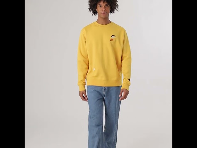 NIKE SWEAT CREW FTA MULTI LOGO JAUNE - SWEAT HOMME | Courir.com