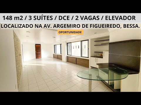 VENDIDO!! AP JOÃO PESSOA.BESSA/JARDIM OCEANIA, 148m2, 3 SUÍTES, DCE, 2 VAGAS, ELEVADOR.R$ 490.000,00