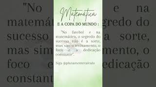 Matemática e a Copa do Mundo