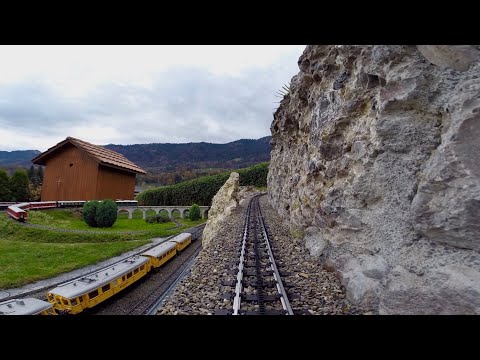 Führerstandsmitfahrt Schöneggbahn 2020, Cab ride, Garden Train, Switzerland 2020 Brusio & Zahnrad