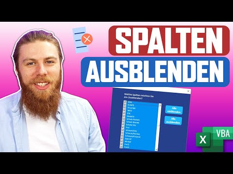 Spalten einer Tabelle ein-/ausblenden (+ kostenloser Download) | Excel VBA