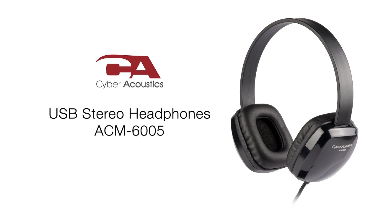 USB Stereo Headphones (ACM-6005) | Cyber Acoustics
