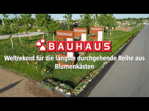 BAUHAUS „Weltrekord fürs Klima“ mit der längsten Blumenkastenreihe der Welt