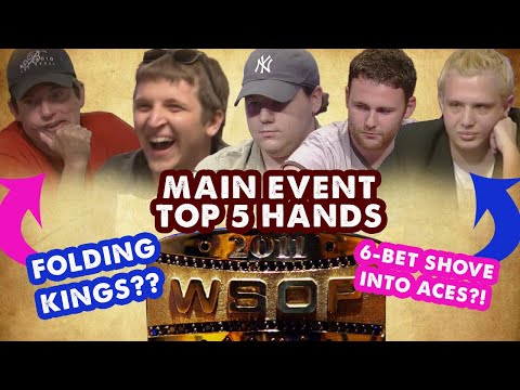 2011 WSOP Main Event - Top 5 Hands | World Series of Poker