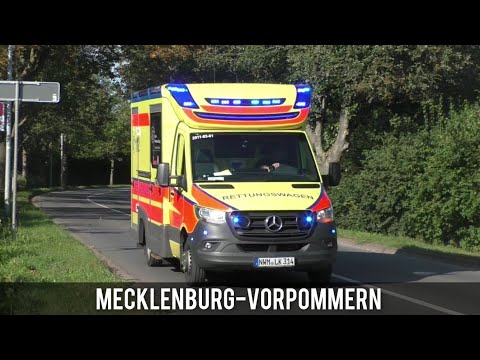 RD Wismar - Beide NEFs + Alle 3 RTWs auf Einsatzfahrt