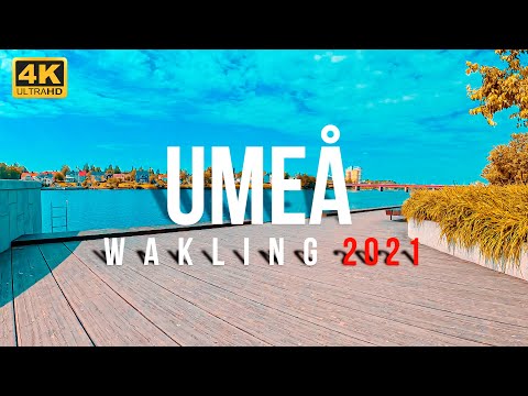 Walking in Umeå 2021 4K HDR, A Relaxing walk to Umeå in Västerbotten, Sweden Walk summer 2021 4K