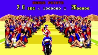Super Hang-On Motorcycle Racing Arcade Game by Sega 1987 - Gameplay Longplay No Cheat