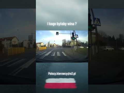 Pieszy robi zwrot w ostatniej sekundzie! O krok od kolizji! #uwaga #traffic #polscykierowcy