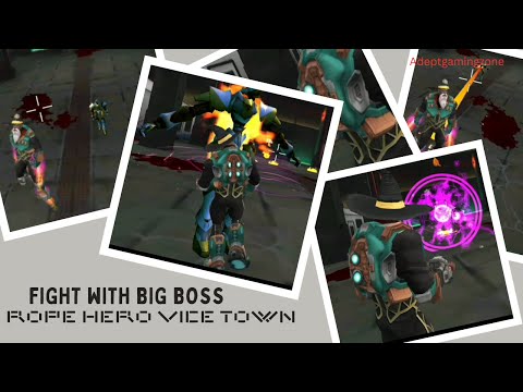Rope Hero Vice Town Big Boss Zombie Mission Completed In Arena hall