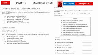 Cambridge IELTS 21 TEST 1 PART 3