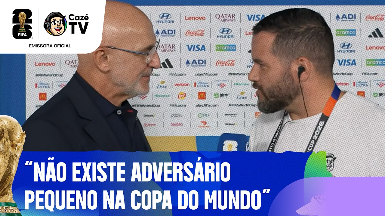 ELE É MUITO GENTE BOA! DE LA FUENTE FALOU COM A CAZÉTV APÓS A GOLEADA DA ESPANHA