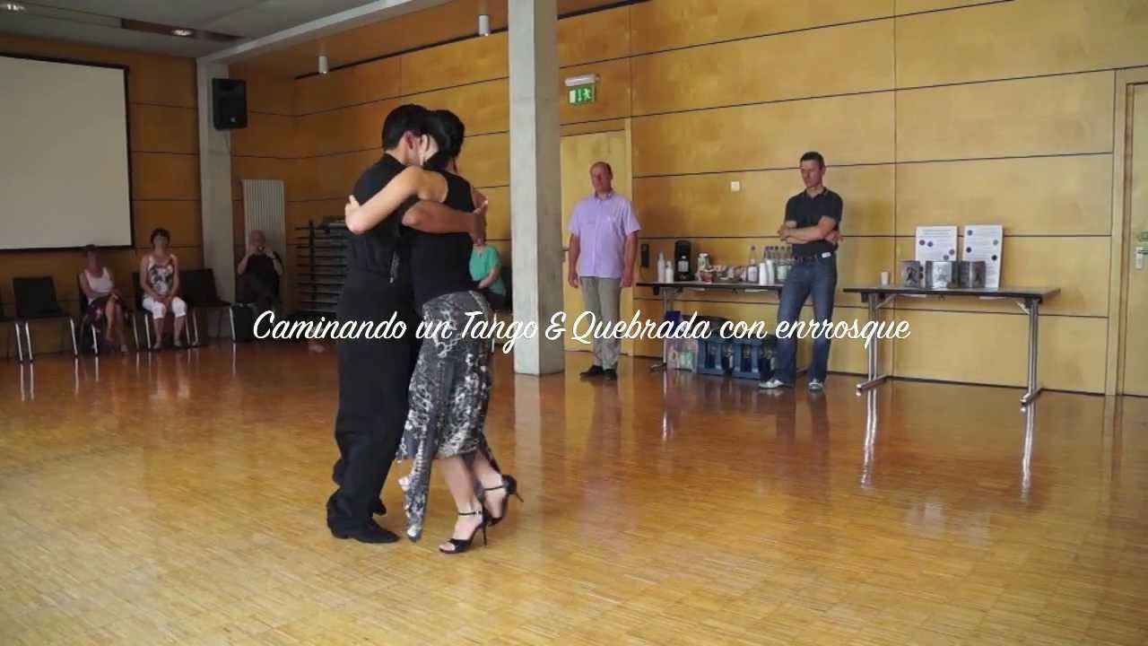 Tango Lesson Caminando el tango y Quebrada con  Enrrosque Georgina & Oscar Mandagaran