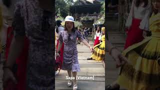 Going on bridge at Cat Cat village, Sapa (Vietnam) #shorts #vietnam #sapa #travel