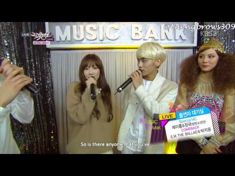 [ENG SUB] 140214 SNSD Taeyeon + ShiNee Jonghyun - Backstage Interview @ MB