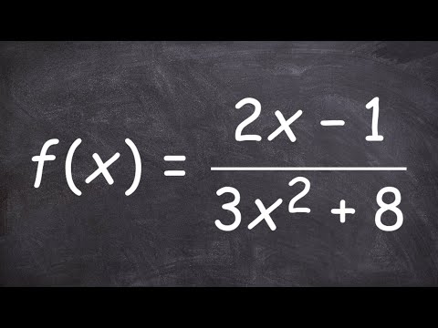 Determine the horizontal and vertical asymptotes