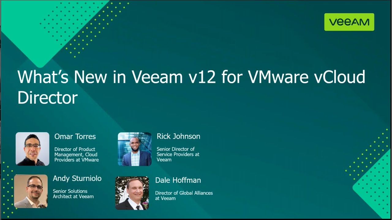 What’s New in Veeam v12 for VMware vCloud Director video
