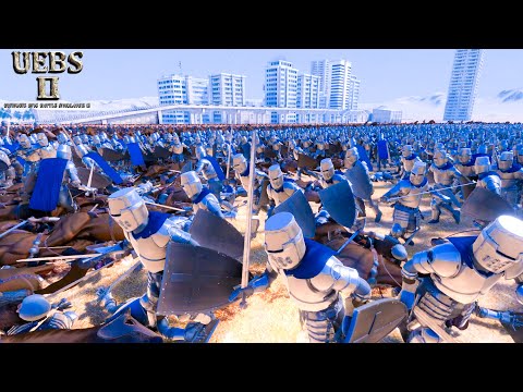 22000 Heavy Knights VS 15000 Cavalrys. Ultimate Epic Battle Simulator 2  UEBS 2