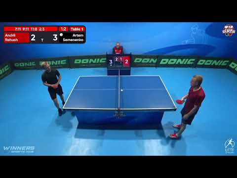 22:30 Andrii Rehush 1-3 Artem Semenenko West 5 WIN CUP 12.11.2022 | TABLE TENNIS WINCUP