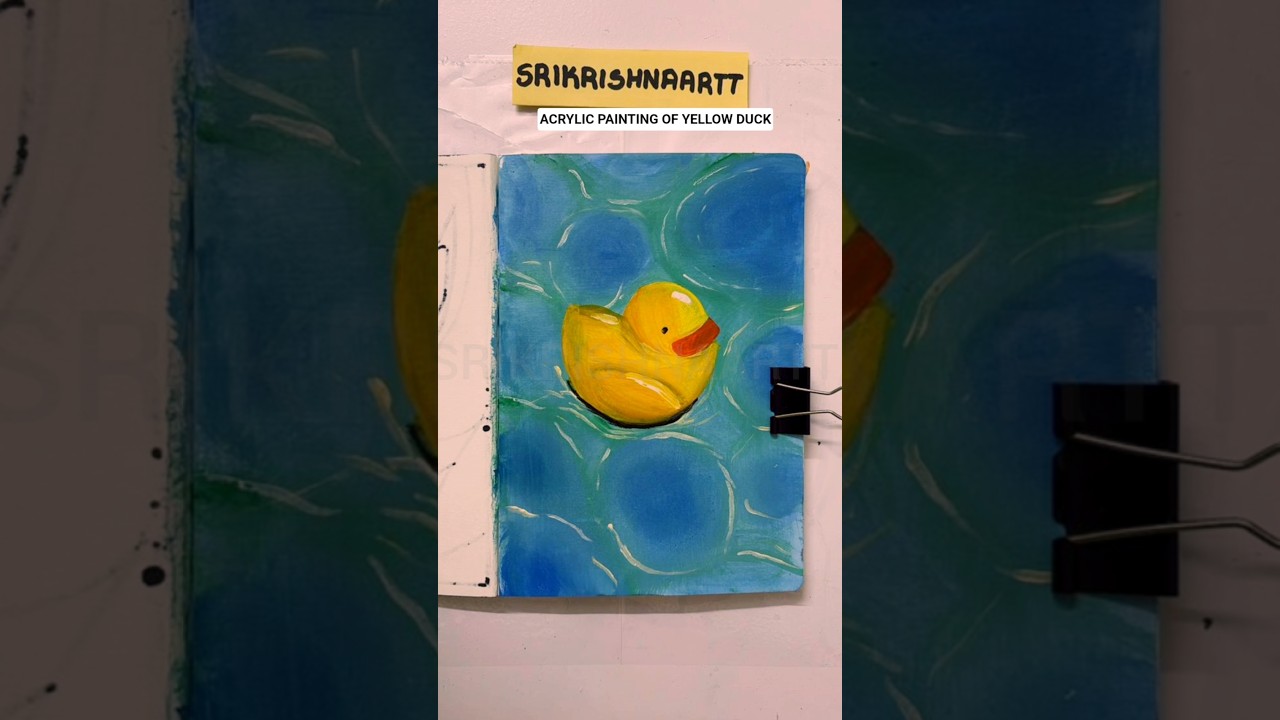 Acrylic Painting of a Yellow Duck #srikrishnaartt #artclass #art #acrylicpainting #artclass #classes