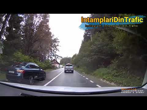 Dacia 1310 in depasire pe linie continua si curba + femeia si giratoriul