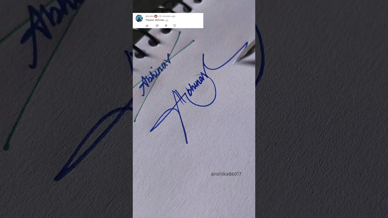 How to make sign letter A? #Abhinav signature style🔥