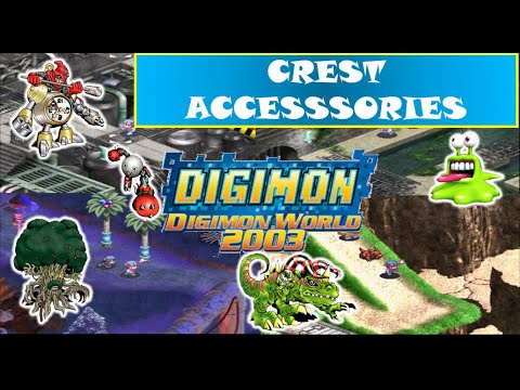 Digimon World 2003 Gameplay - All Crest Accessories (Multi Crest, Counter Crest, Binder Crest...etc)