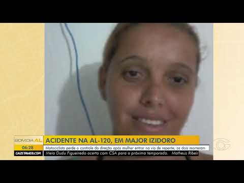 Duas pessoas morrem em acidente na AL-120, em Major Izidoro - 21/11/2025