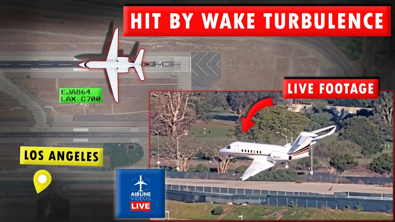 Netjets Plane HIT BY WAKE TURBULENCE near Landing | Saved with SKILLS!!